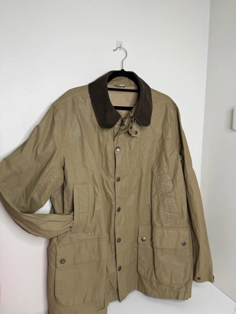Barbour Beaufort Waxed Jacket Tan men’s size XXL - Picture 7 of 16